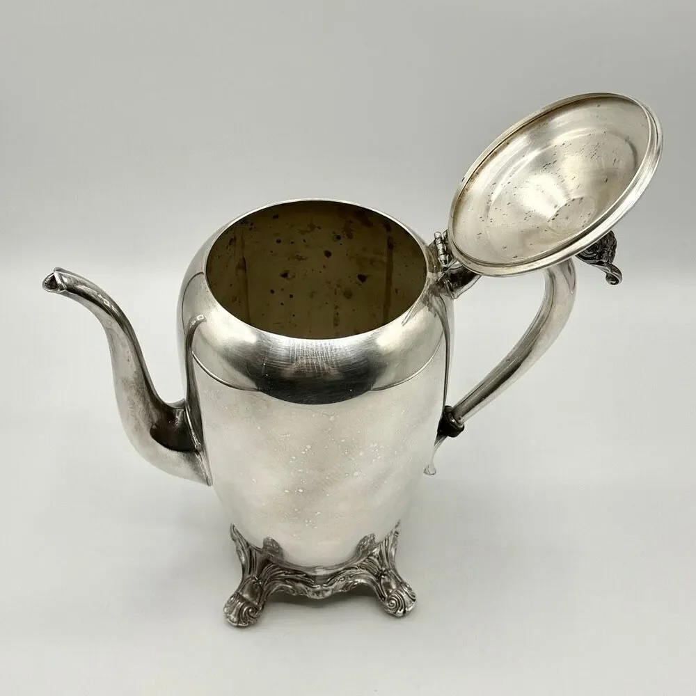 F B Rogers Silver Co. Silver Plated Vintage 19th Century Tea Pot #2670